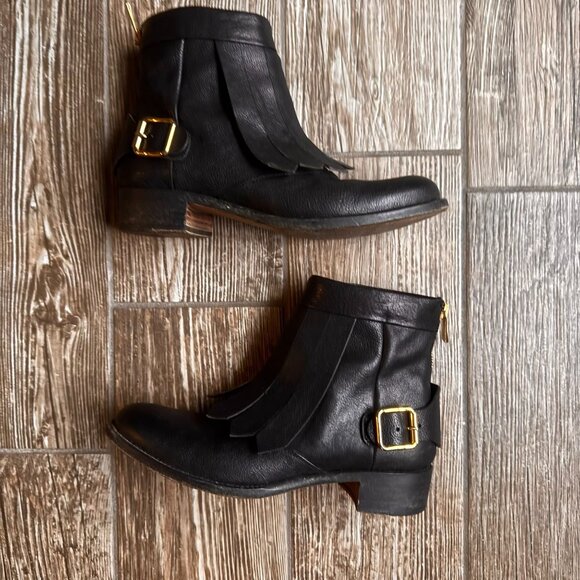 Rupert Sanderson‎ Ankle Boots Women 6.5 Italy Old Money Countryside Zip Buckle - Picture 2 of 8